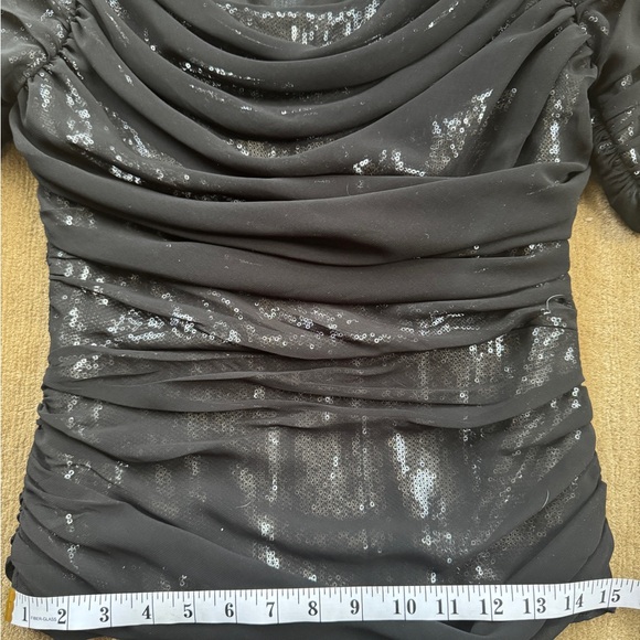 Tadashi Shoji black, sequined, and silk top - Picture 9 of 9